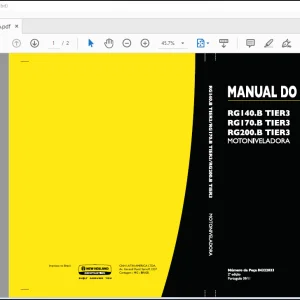 NEW HOLLAND RG140.B Tier III RG170.B Tier III RG200.B Tier III MOTONIVELADORA MANUAL DE OPERAÇÃO 84322033 - PDF DOWNLOAD (Brasil)