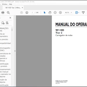 NEW HOLLAND W110D Tier 2 Carregador de rodas MANUAL DO OPERADOR 51614692 - PDF DOWNLOAD (Brasil)