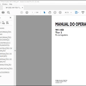 NEW HOLLAND W110D Tier 2 Pá-carregadeira MANUAL DO OPERADOR 47887782 - PDF DOWNLOAD (Brasil)