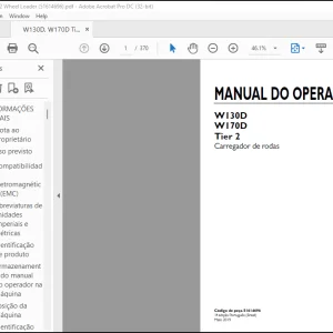 NEW HOLLAND W130D W170D Tier 2 Carregador de rodas MANUAL DO OPERADOR 51614696 - PDF DOWNLOAD (Brasil)