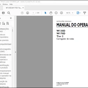 NEW HOLLAND W130D W170D Tier 2 Carregador de rodas MANUAL DO OPERADOR 51638095 - PDF DOWNLOAD (Brasil)