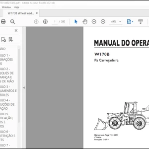 NEW HOLLAND W170B Pá-carregadeira MANUAL DO OPERADOR 75314492 - PDF DOWNLOAD (Brasil)