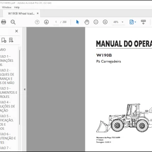 NEW HOLLAND W190B Pá-carregadeira MANUAL DO OPERADOR 75314499 - PDF DOWNLOAD (Brasil)
