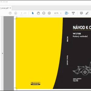 New Holland 270B Nakladace NAVOD K OBSLUZE 84266421 - PDF DOWNLOAD (Czech)
