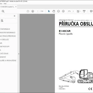 New Holland E140CSR Pásová rypadla PRÍRUCKA OBSLUHY 47399281 - PDF DOWNLOAD (Czech)