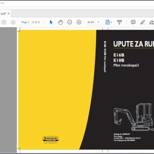 New Holland E16B E18B Mini rovokopači UPUTE ZA RUKOVANJE 84493347 - PDF DOWNLOAD (Croatian)