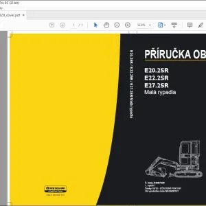 New Holland E20.2SR E22.2SR E27.2SR Malá rypadla PŘÍRUČKA OBSLUHY 84287329 - PDF DOWNLOAD (Czech)