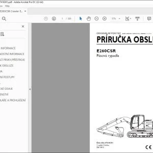 New Holland E260CSR Pásová rypadla PŘÍRUČKA OBSLUHY 47416391 - PDF DOWNLOAD (Czech)