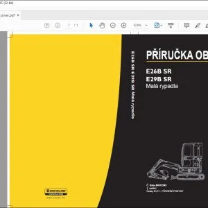 New Holland E26B SR E29B SR Malá rypadla PŘÍRUČKA OBSLUHY 84372243 - PDF DOWNLOAD (Czech)