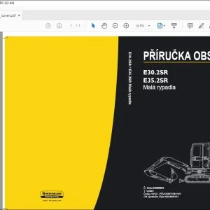 New Holland E30.2SR E35.2SR Malá rypadla PŘÍRUČKA OBSLUHY 84288463 - PDF DOWNLOAD (Czech)