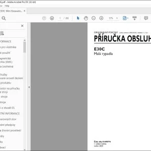 New Holland E30C Malá rypadla PRIRUCKA OBSLUHY 51698774 - PDF DOWNLOAD (Czech)