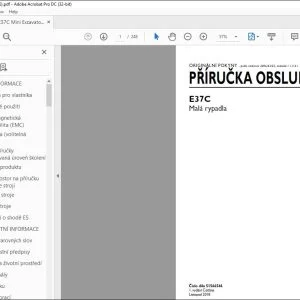New Holland E37C Malá rypadla PRÍRUCKA OBSLUHY 51566546 - PDF DOWNLOAD (Czech)