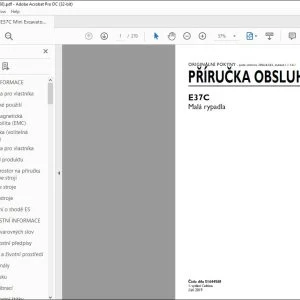 New Holland E37C Malá rypadla PRIRUCKA OBSLUHY 51644568 - PDF DOWNLOAD (Czech)