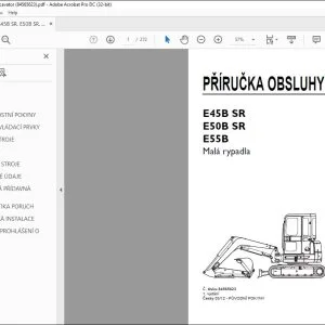 New Holland E45B SR E50B SR E55B Malá rypadla 84565623 - PDF DOWNLOAD (Czech)