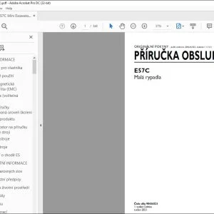 New Holland E57C Malá rypadla PRIRUCKA OBSLUHY 90436521 - PDF DOWNLOAD (Czech)