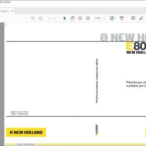 New Holland E80MSR Příruĉka pro obsluhu a pokyny pro údržbu 604.21.530.01 - PDF DOWNLOAD (Czech)