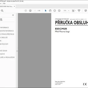 New Holland E85CMSR Midi Pásový bagr PRÍRUCKA OBSLUHY 47516724 - PDF DOWNLOAD (Czech)