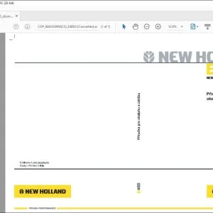 New Holland Kobelco E485 Prirucka pro obsluhu а udrzbu 604.35.539.00 - PDF DOWNLOAD (Czech)