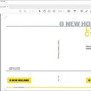 New Holland L175 C175 Příručka pro obsluhu a údržbu 87709328 - PDF DOWNLOAD (Czech)