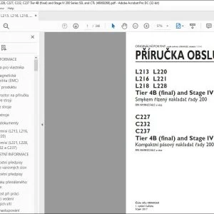 New Holland L213 L216 L218 L220 L221 L228 C227 C232 C237 Tier 4B (final) and Stage IV 200 Series SSL and CTL PŘÍRUČKA OBSLUHY 48068268 - PDF DOWNLOAD (Czech)