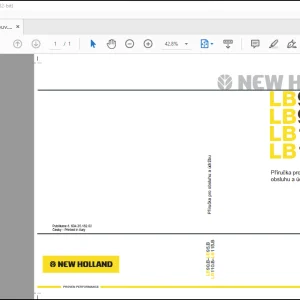 New Holland LB90.B LB95.B LB110.B LB115.B NÁVOD K POUŽITÍ 6043518202 - PDF DOWNLOAD (Czech)
