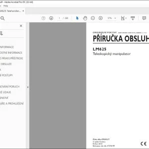 New Holland LM625 Teleskopický manipulator PRÍRUCKA OBSLUHY 47529217 - PDF DOWNLOAD (Czech)