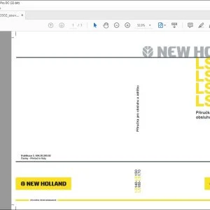 New Holland LS140 LS150 LS160 LS170 Příručka pro obsluhu a údržbu 604.35.203.02 - PDF DOWNLOAD (Czech)