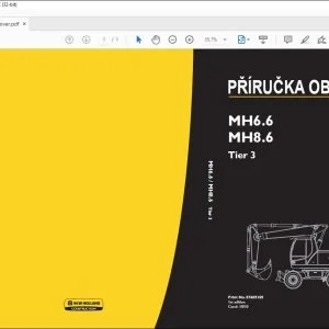 New Holland MH6.6 MH8.6 Tier 3 PŘÍRUČKA OBSLUHY 87605105 - PDF DOWNLOAD (Czech)
