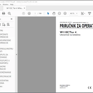 New Holland W110C Tier 4 Utovarivac na kotacima PRIRUCNIK ZA OPERATERA (47555710) -  PDF DOWNLOAD (Croatian)