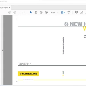 New Holland W130B KOLOVÝ NAKLADAC NÁVOD K OBSLUZE 87744906 - PDF DOWNLOAD (Czech)