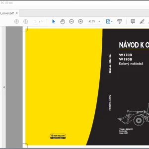 New Holland W170B W190B Nakladače NÁVOD K OBSLUZE (84266393) - PDF DOWNLOAD (Czech)