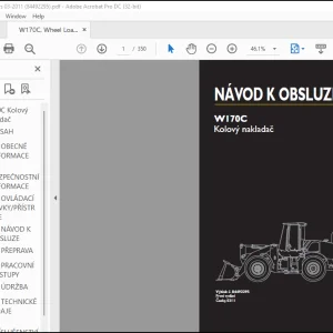 New Holland W170C Kolový nakladač NÁVOD K OBSLUZE (84492295) - PDF DOWNLOAD (Czech)