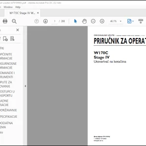 New Holland W170C Stage IV Utovarivac na kotacima PRIRUCNIK ZA OPERATERA (47919990)- PDF DOWNLOAD (Croatian)