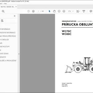 New Holland W270C W300C PRÍRUCKA OBSLUHY 84491954 - PDF DOWNLOAD (Czech)