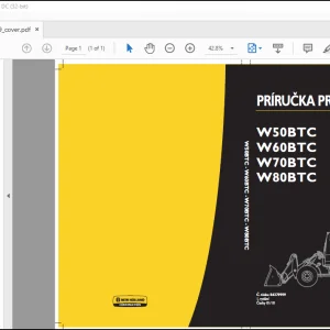 New Holland W50BTC W60BTC W70BTC W80BTC PŘÍRUČKA PRO OBSLUHU 84279999 - PDF DOWNLOAD (Czech)