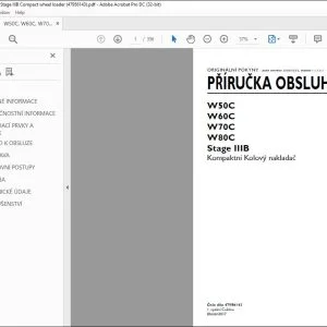 New Holland W50C W60C W70C W80C Stage IIIB Kompaktní Kolový nakladac PRÍRUCKA OBSLUHY 47956143 - PDF DOWNLOAD (Czech)