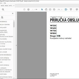 New Holland W50C W60C W70C W80C Stage IIIB Kompaktní kolový nakladač PRÍRUCKA OBSLUHY 51443170- PDF DOWNLOAD (Czech)