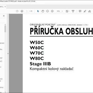 New Holland W50C W60C W70C W80C Stage IIIB Kompaktní kolový nakladac PRÍRUCKA OBSLUHY 51519823- PDF DOWNLOAD (Czech)