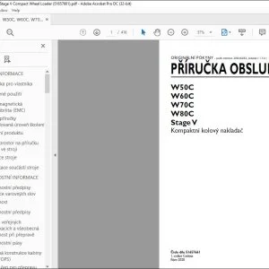 New Holland W50C W60C W70C W80C Stage V Kompaktní kolový nakladac PRÍRUCKA OBSLUHY 51657661- PDF DOWNLOAD (Czech)