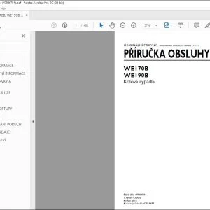 New Holland WE170B WE190B Kolová rypadla PRÍRUCKA OBSLUHY 47986784 - PDF DOWNLOAD (Czech)