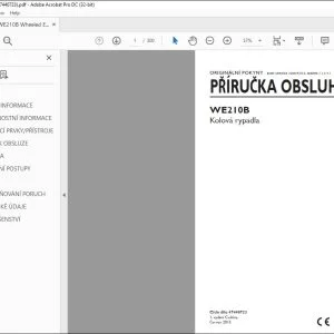 New Holland WE210B Kolová rypadla PŘÍRUČKA OBSLUHY 47440723 - PDF DOWNLOAD (Czech)