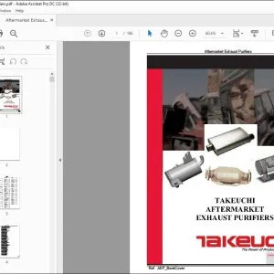 TAKEUCHI Aftermarket Exhaust Purifiers Manual - PDF DOWNLOAD
