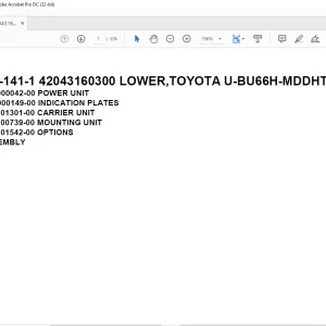 Tadano AT-141-1 42043160300 LOWER,TOYOTA U-BU66H-MDDHT3 Spare Parts Catalog Manual - PDF DOWNLOAD