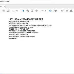 Tadano Crane AT-110-4 42084400097 UPPER Spare Parts Catalog Manual - PDF DOWNLOAD