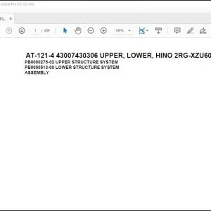 Tadano Crane AT-121-4 43007440503 UPPER,LOWER,ISUZU 2RG-NKR88AN-EE5AHY-JD Spare Parts Catalog Manual - PDF DOWNLOAD