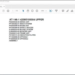 Tadano Crane AT-146-1 42095100004 UPPER Spare Parts Catalog Manual - PDF DOWNLOAD
