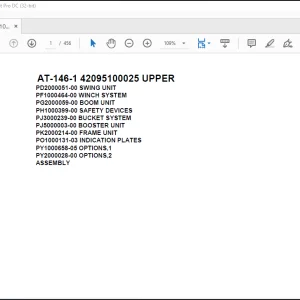 Tadano Crane AT-146-1 42095100025 UPPER Spare Parts Catalog Manual - PDF DOWNLOAD