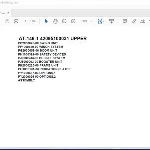 Tadano Crane AT-146-1 42095100031 UPPER Spare Parts Catalog Manual - PDF DOWNLOAD