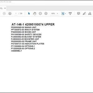 Tadano Crane AT-146-1 42095100074 UPPER Spare Parts Catalog Manual - PDF DOWNLOAD