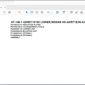 Tadano Crane AT-146-1 42095110100 LOWER,NISSAN KK-AKR71E3N-5JXHY Spare Parts Catalog Manual - PDF DOWNLOAD